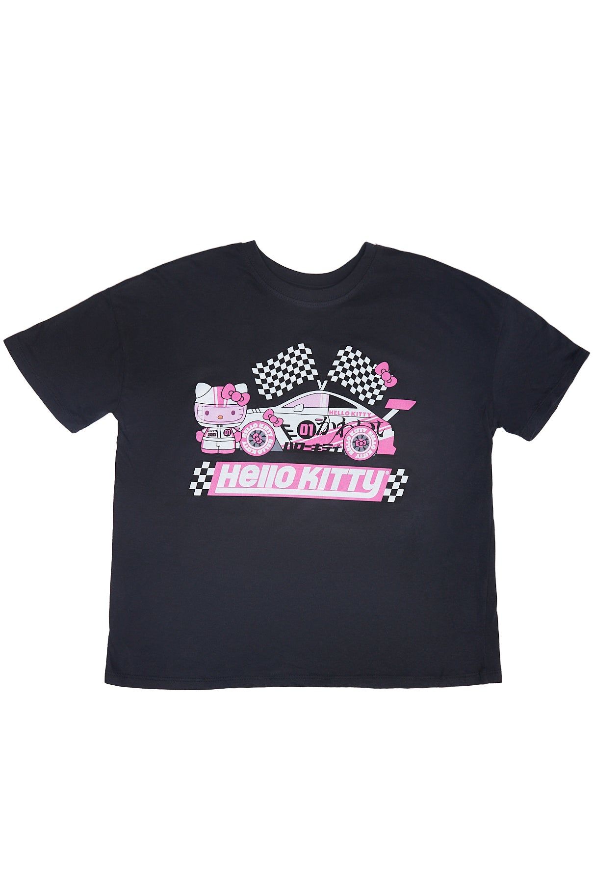 Hello Kitty Race Car Graphic Boyfriend Tee sold by Bluenotes