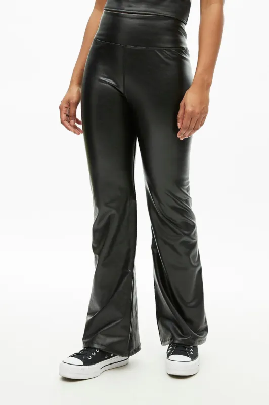 AERO High Rise Faux Leather Flare Legging sold by Bluenotes