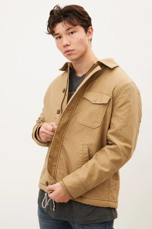 Faux Shearling Lined Button-Up Deck Jacket sold by Bluenotes