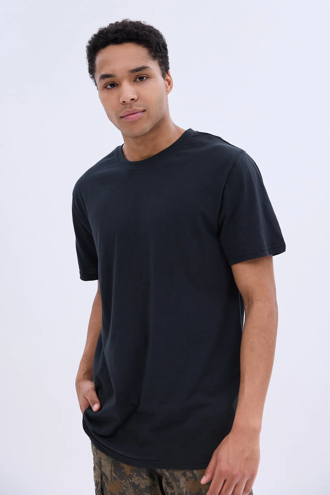 Basic Relaxed Crew Neck Tee sold by Bluenotes