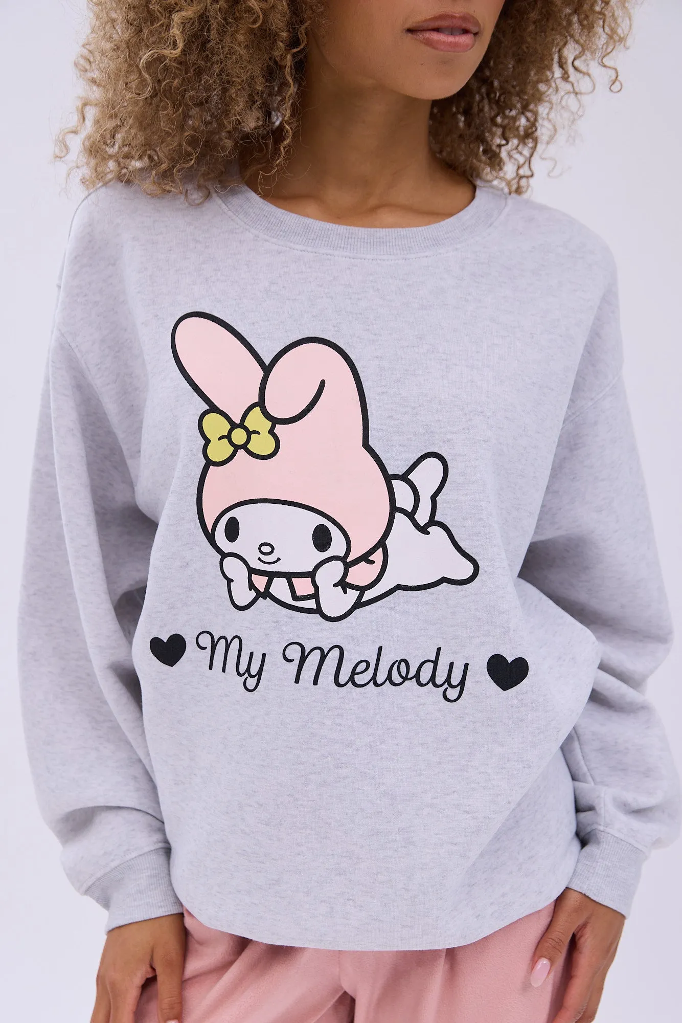 My Melody Graphic Crew Neck Relaxed Sweatshirt sold by Bluenotes product image thumbnail 3