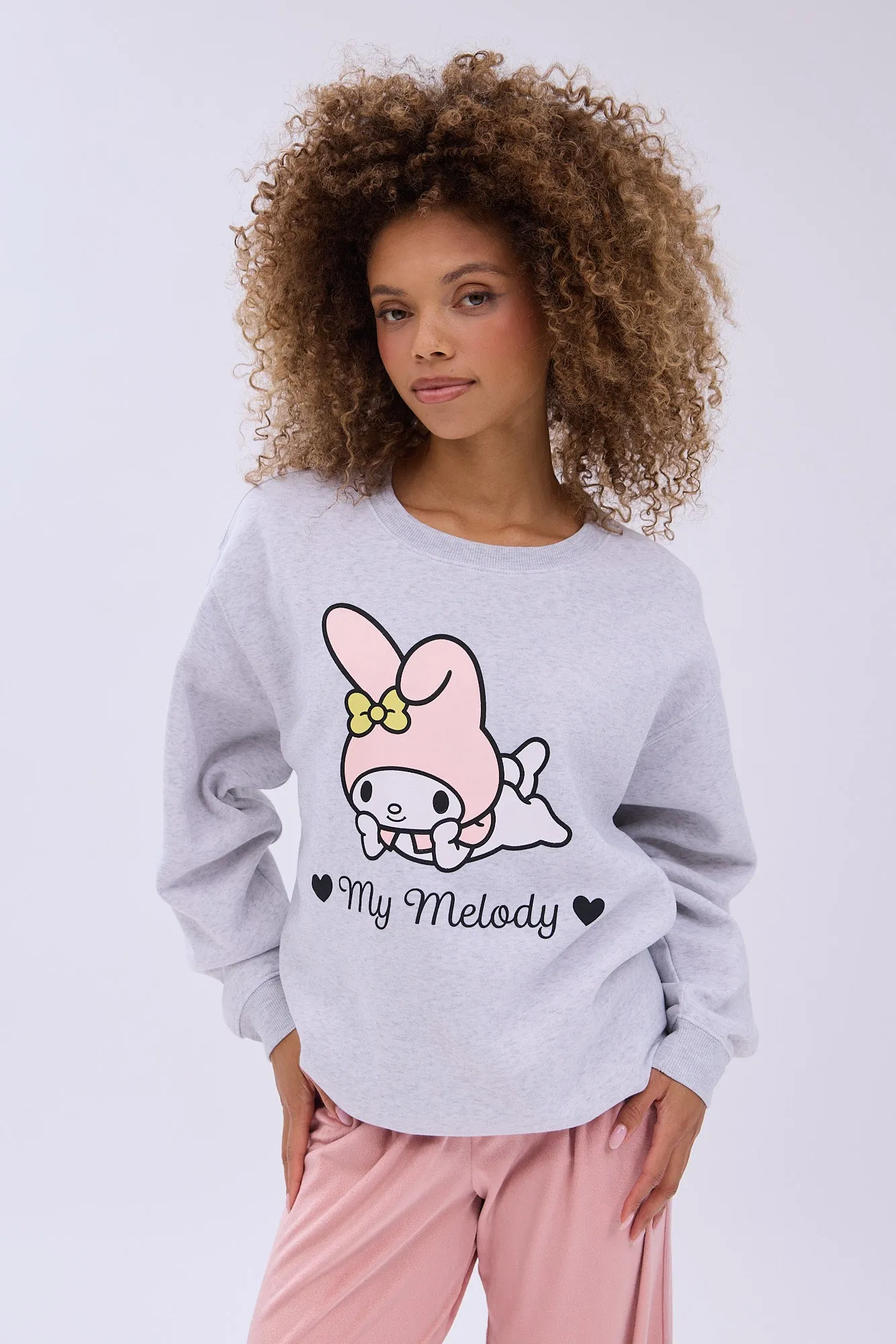 My Melody Graphic Crew Neck Relaxed Sweatshirt sold by Bluenotes