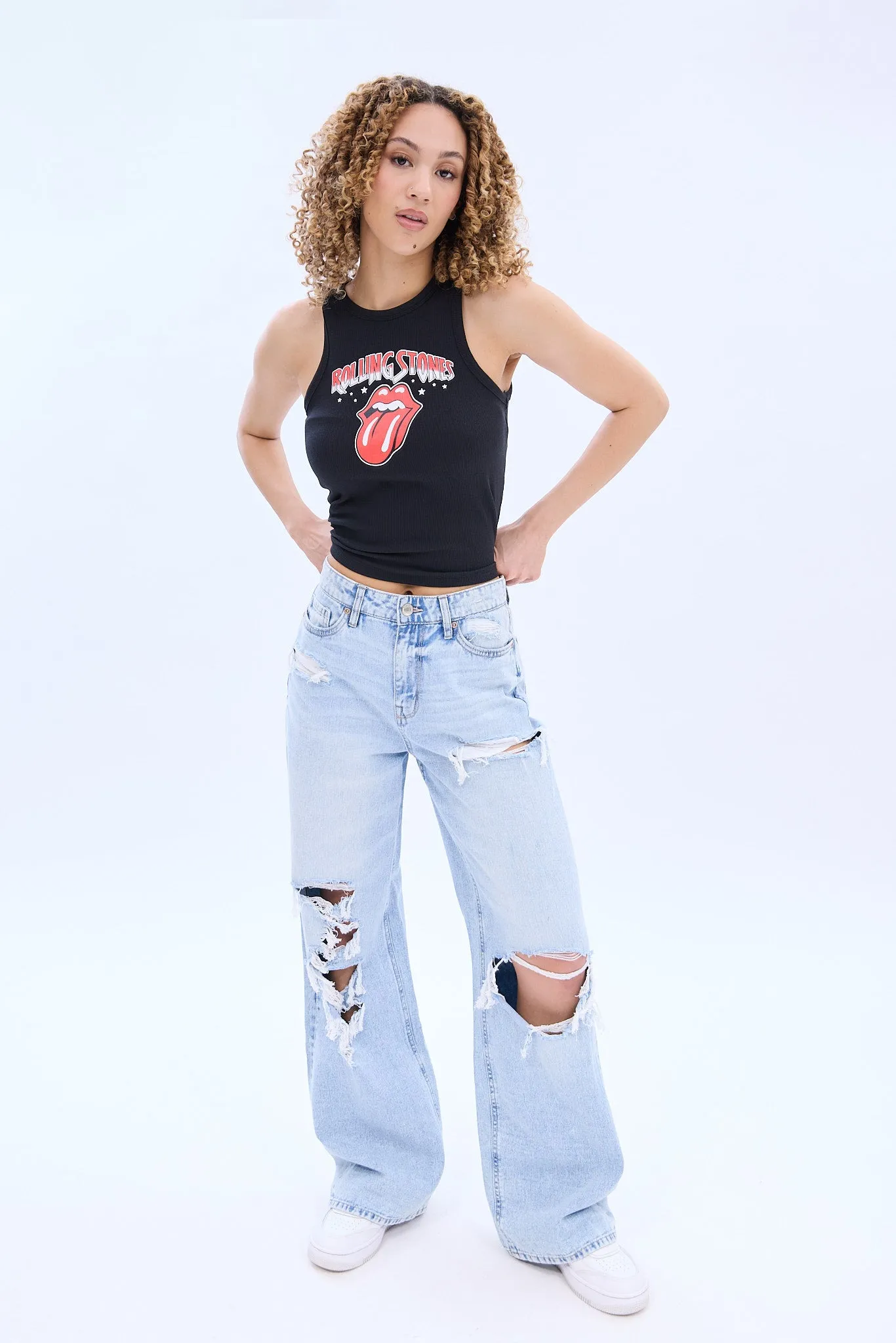 The Rolling Stones Graphic Ribbed Tank Top sold by Bluenotes product image thumbnail 3