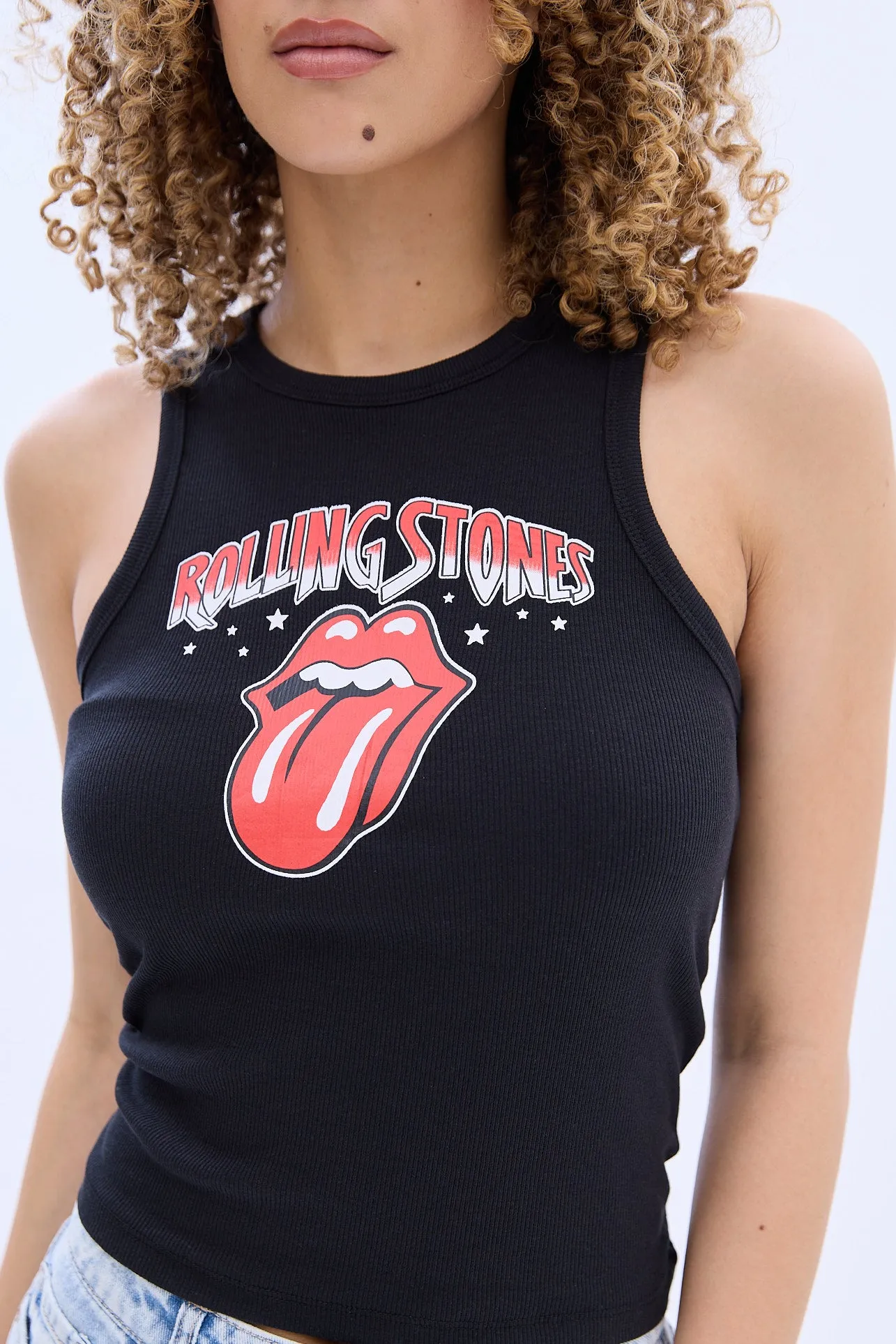 The Rolling Stones Graphic Ribbed Tank Top sold by Bluenotes product image thumbnail 2