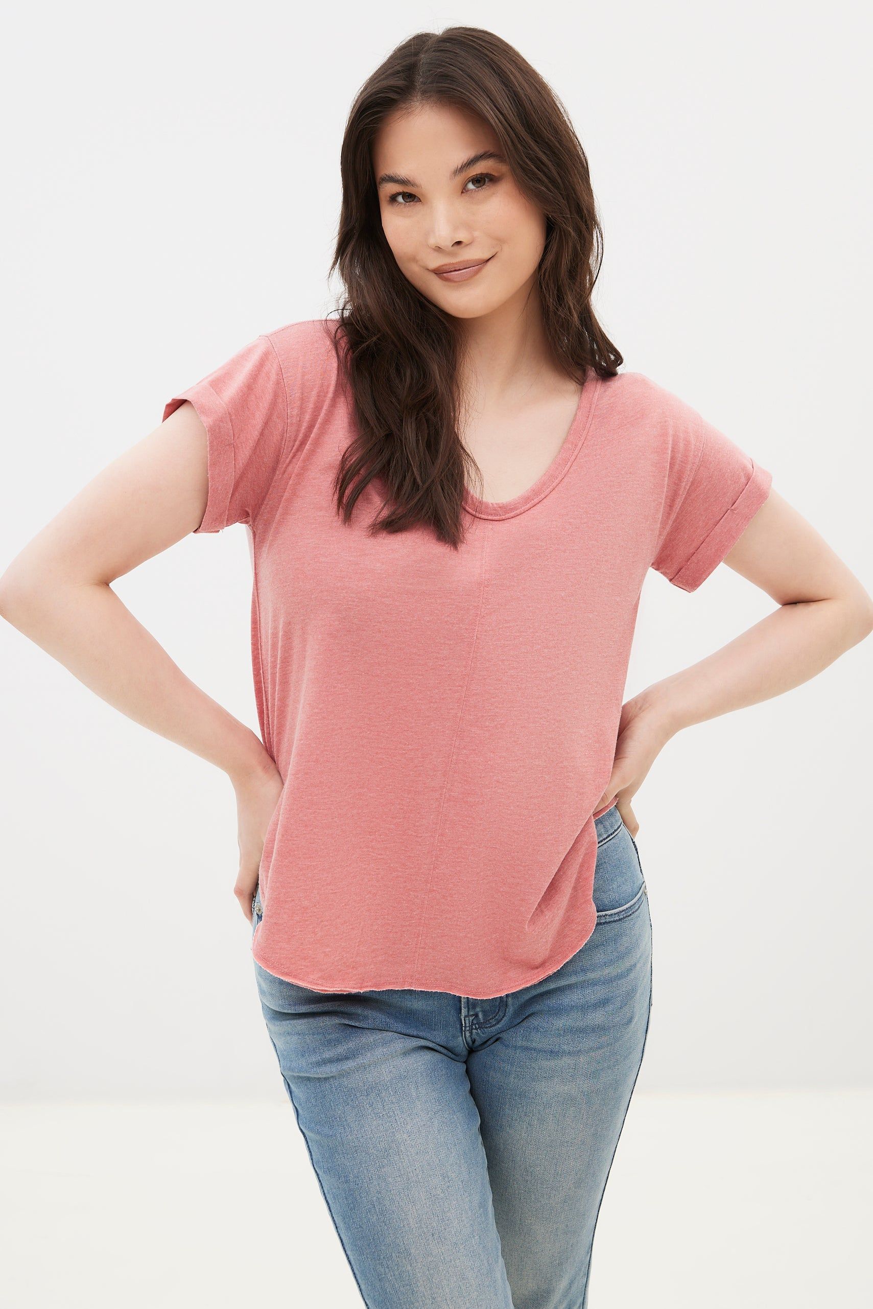 Seamed Scoop Neck Tee sold by Bluenotes product image thumbnail 9