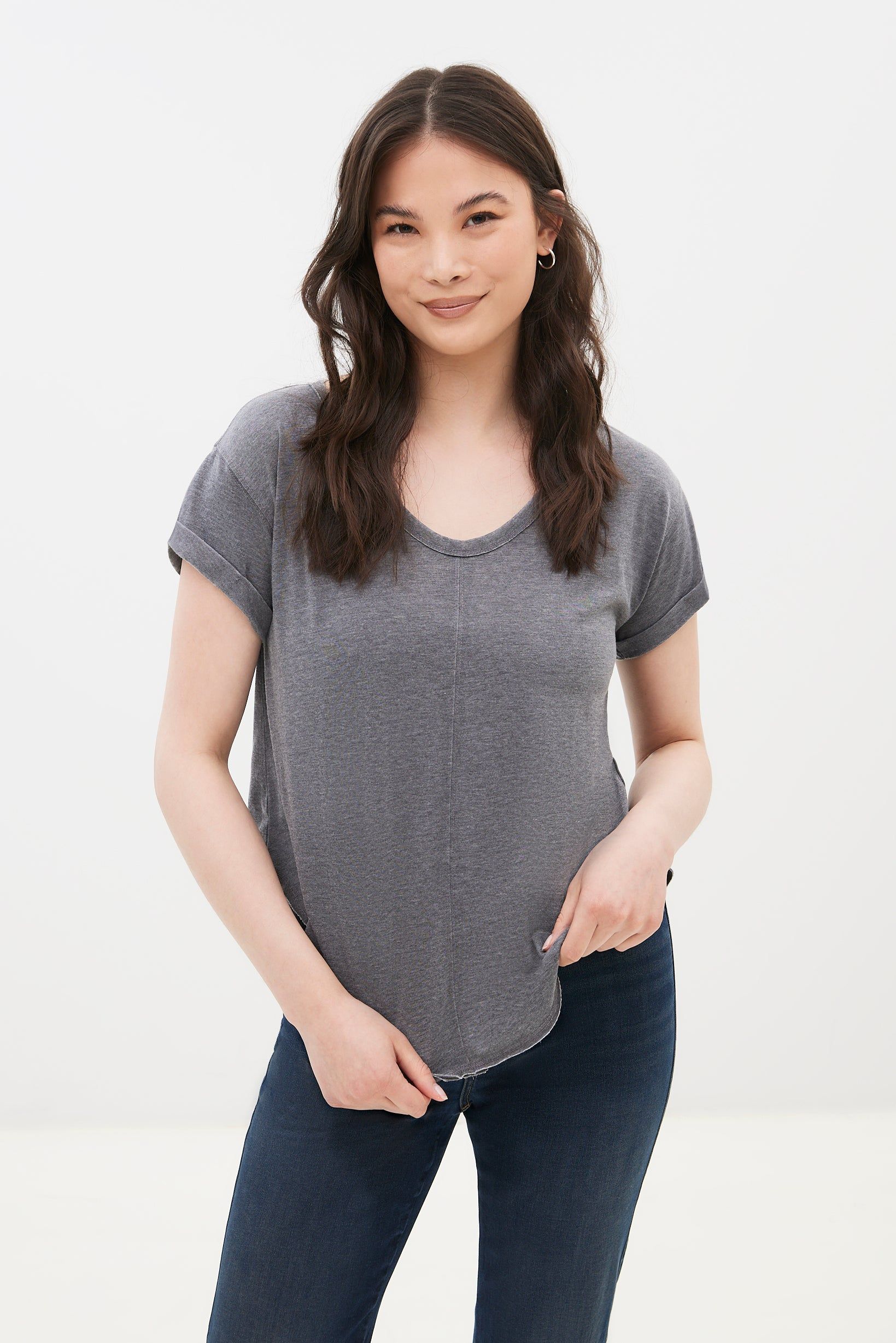 Seamed Scoop Neck Tee sold by Bluenotes product image thumbnail 2