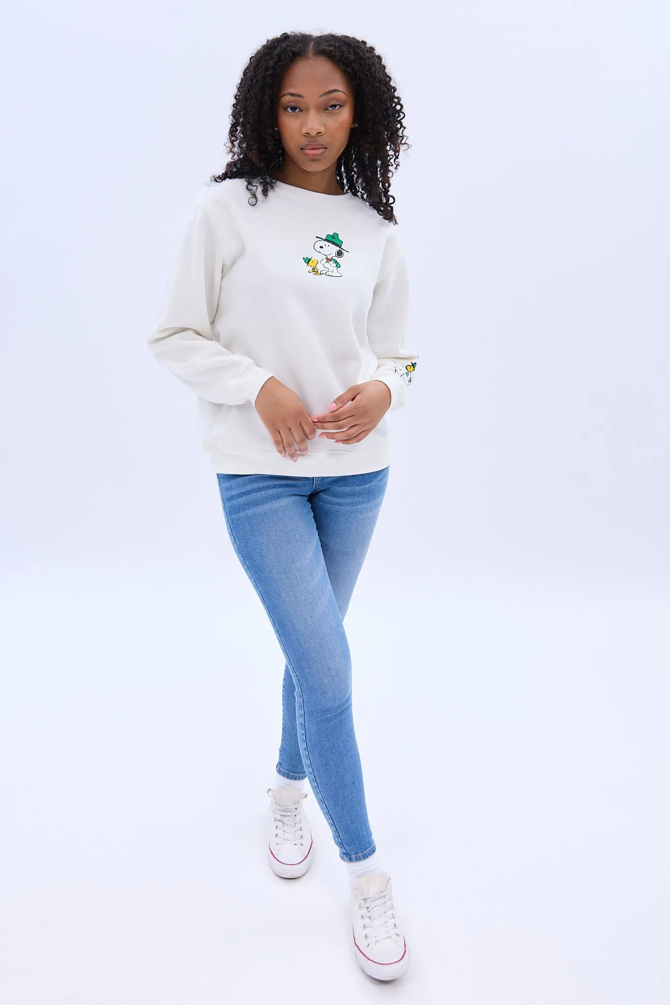 Camp Snoopy Snoopy Bird Hill Graphic Crew Neck Sweatshirt sold by Bluenotes product image thumbnail 4