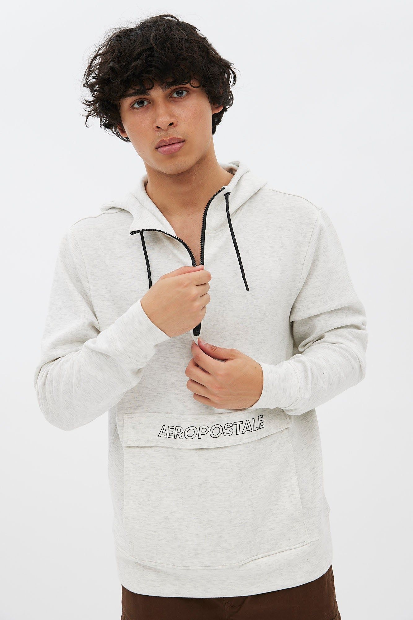 AERO Air Tech Fleece Quarter-Zip Pullover Hoodie sold by Bluenotes