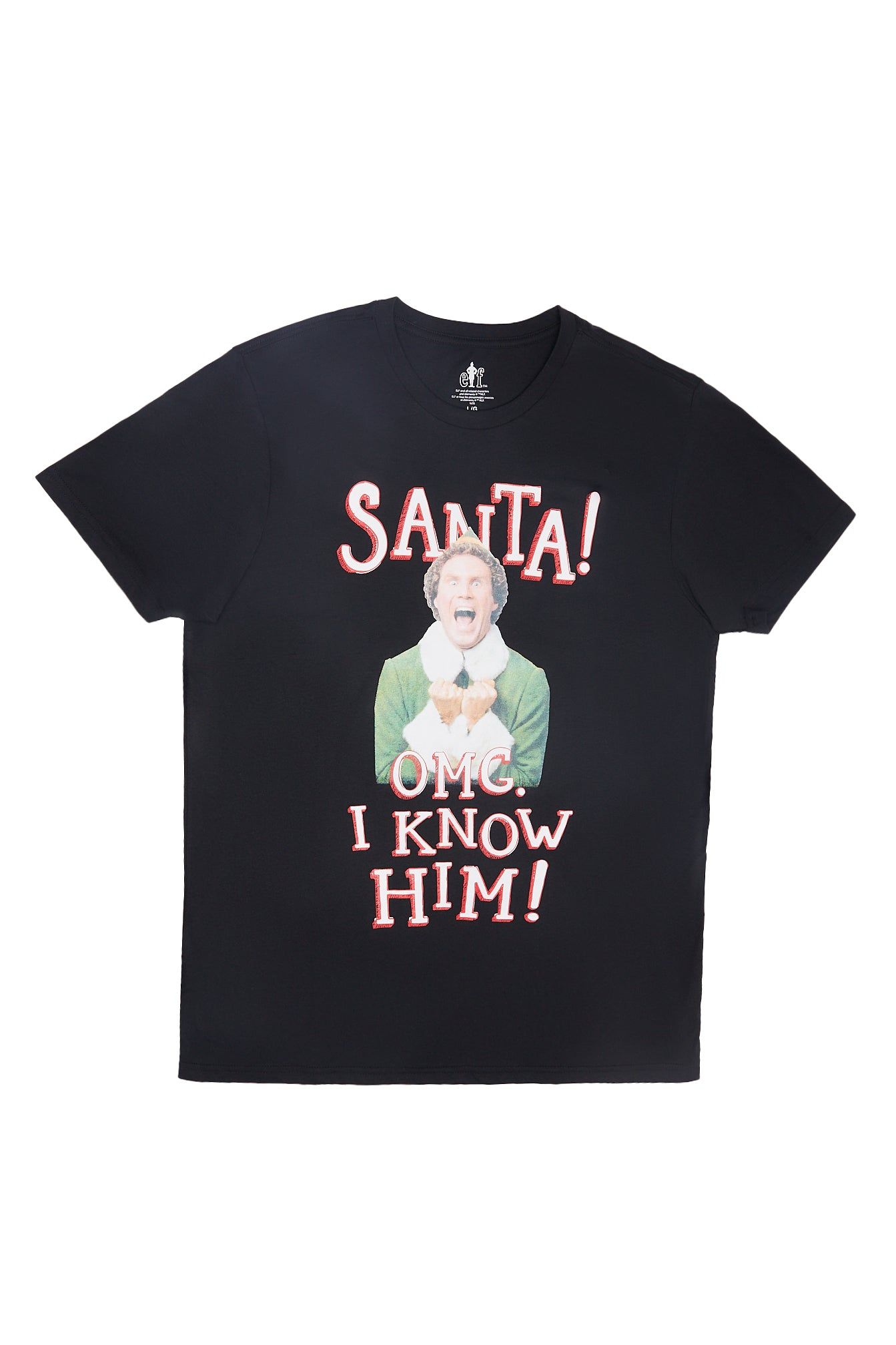 Elf Santa I Know Him Graphic Tee sold by Bluenotes