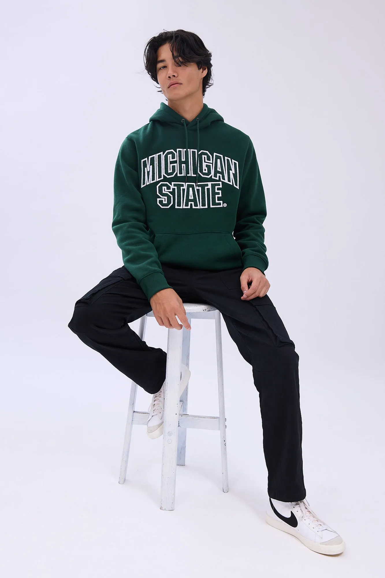 Michigan State Chenille Graphic Hoodie sold by Bluenotes product image thumbnail 4