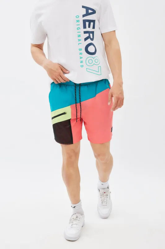 AERO Nylon Colour Block Utility Short sold by Bluenotes