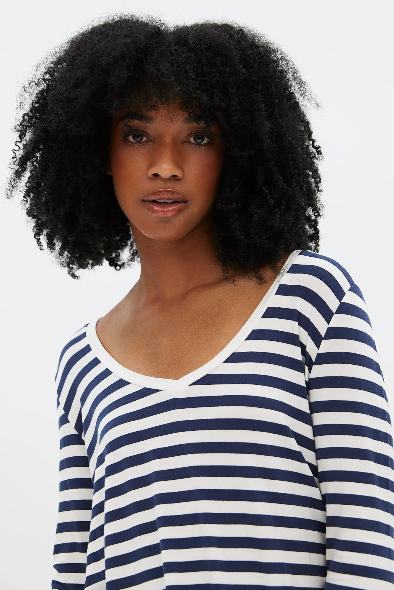 AERO Relaxed Long Sleeve V-Neck Tee sold by Bluenotes product image thumbnail 3