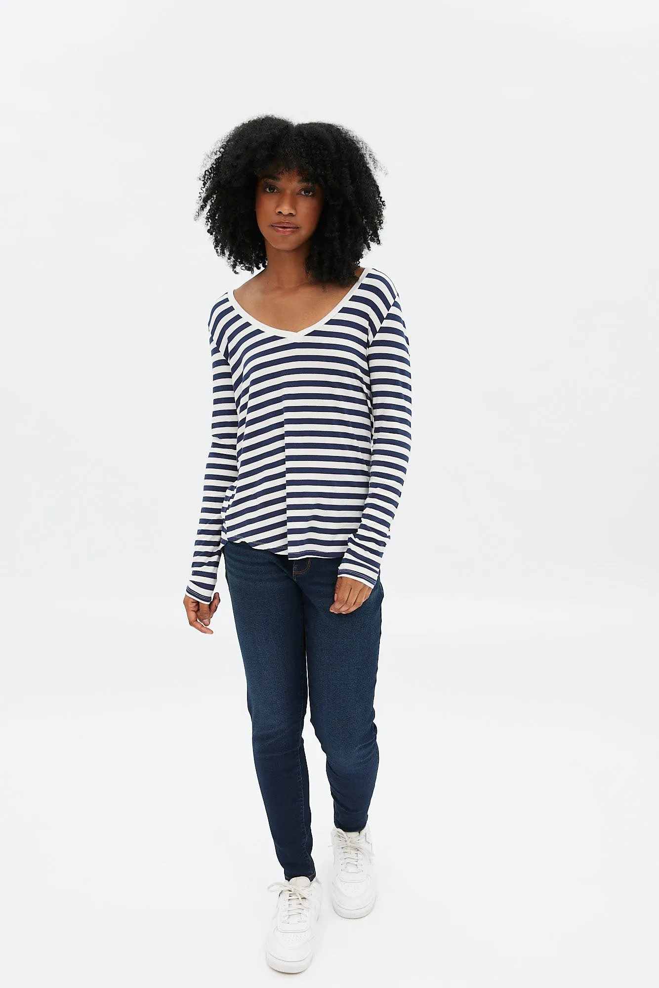 AERO Relaxed Long Sleeve V-Neck Tee sold by Bluenotes product image thumbnail 2