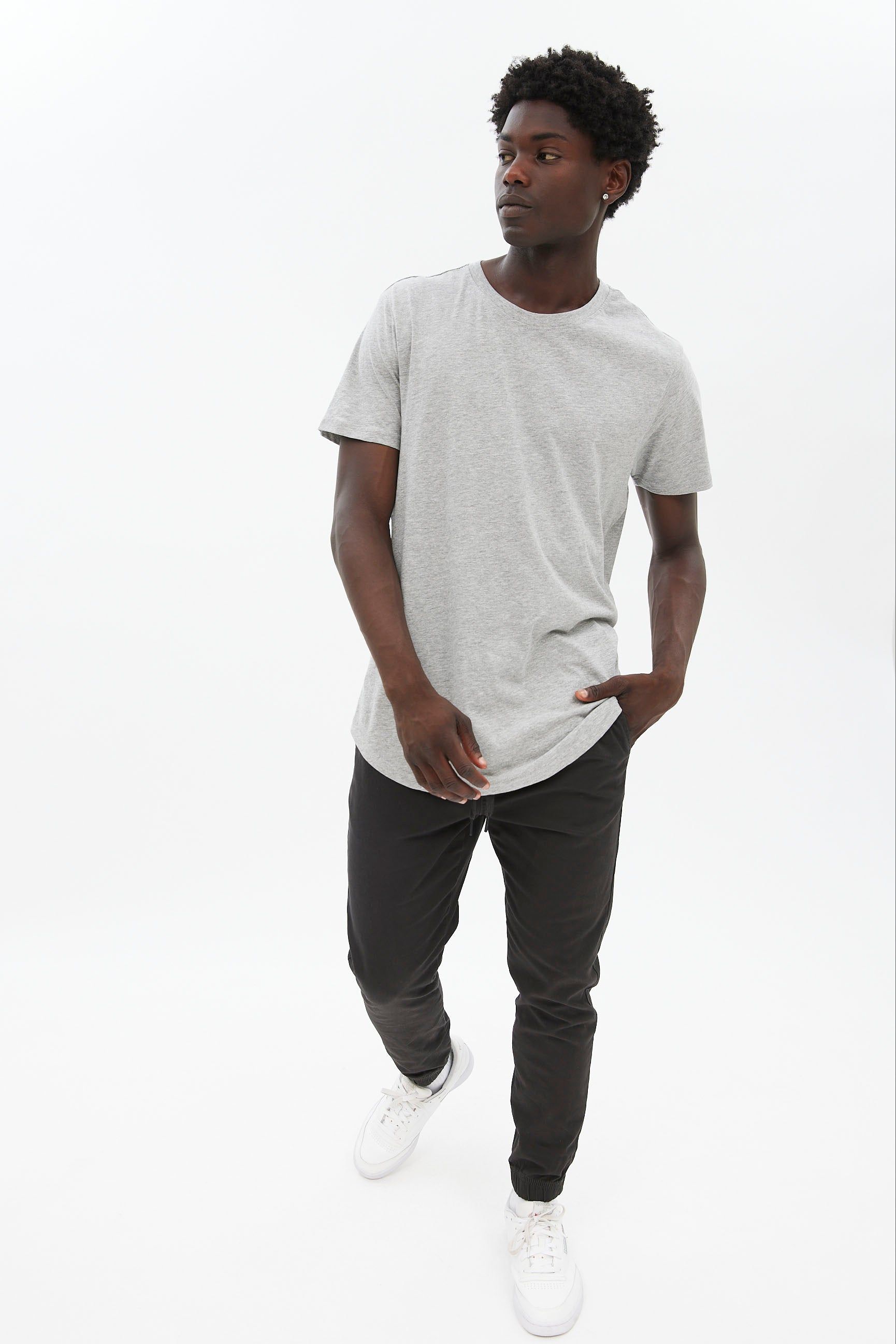 Basic Scoop Hem Crew Neck Tee sold by Bluenotes product image thumbnail 8