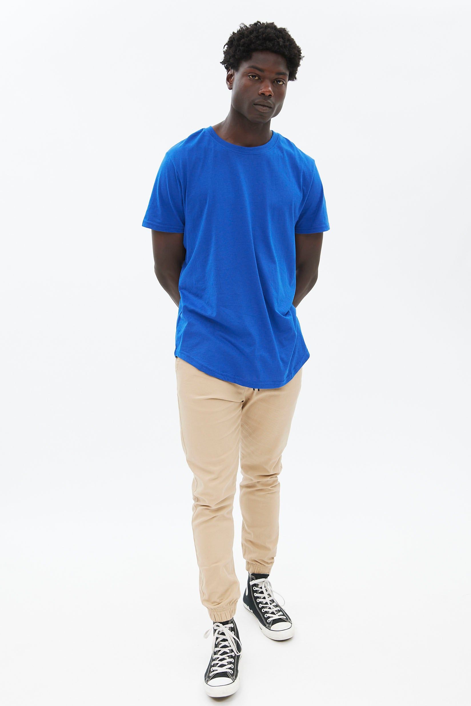 Basic Scoop Hem Crew Neck Tee sold by Bluenotes product image thumbnail 16