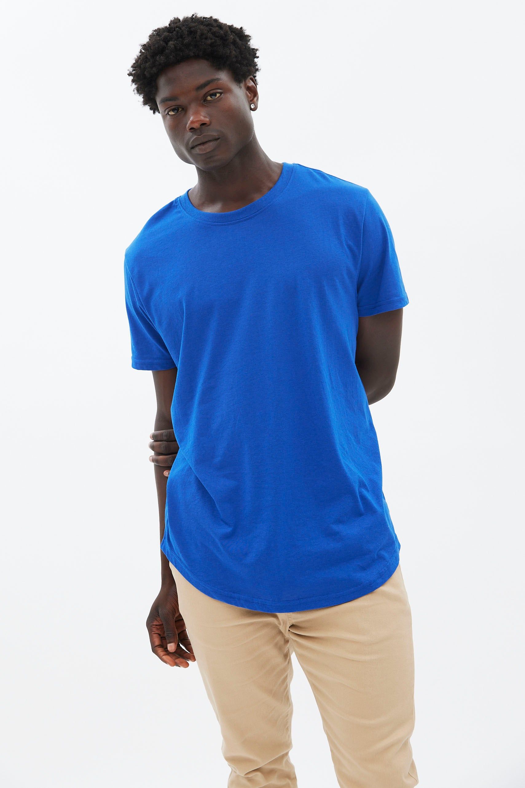Basic Scoop Hem Crew Neck Tee sold by Bluenotes product image thumbnail 13