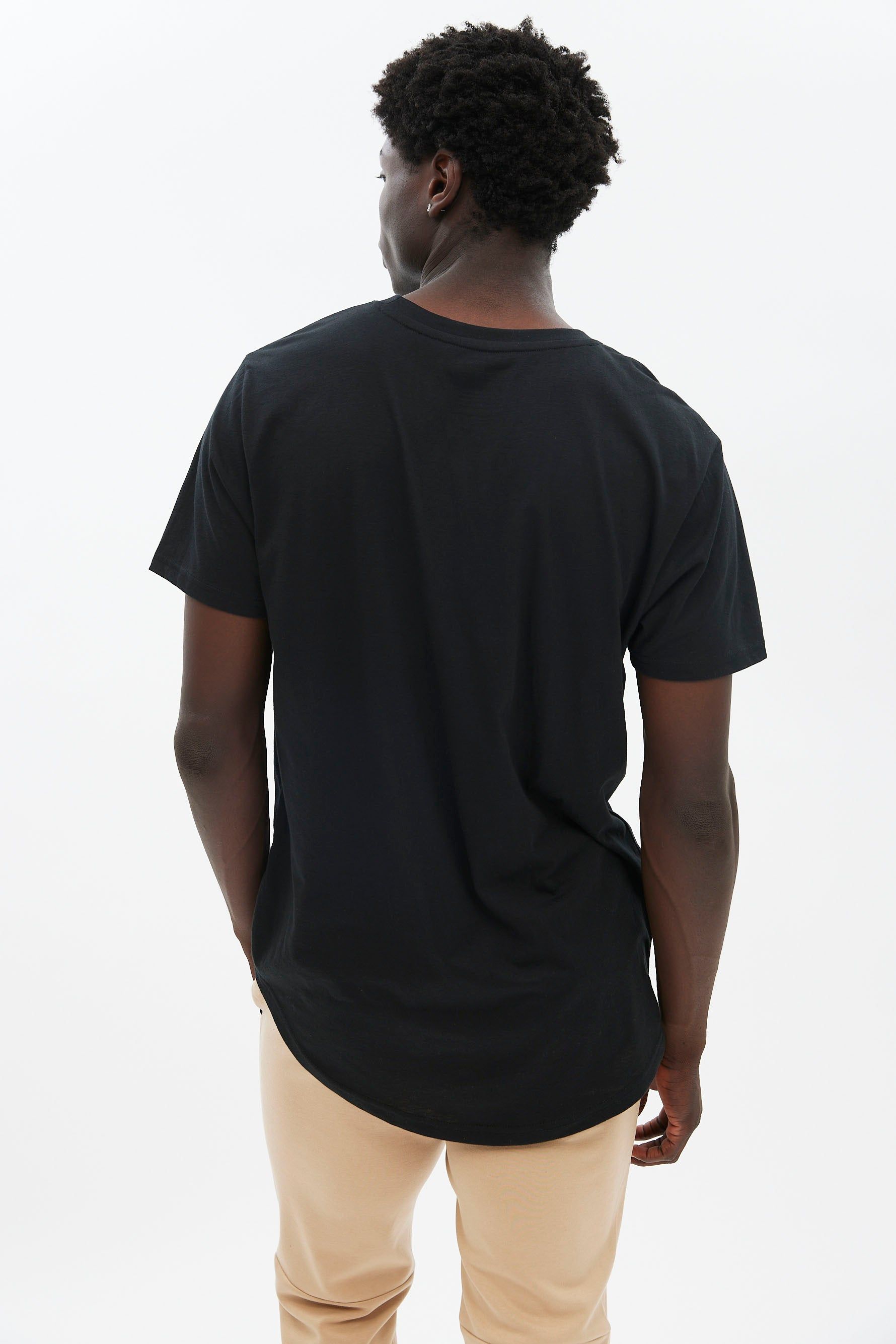Basic Scoop Hem Crew Neck Tee sold by Bluenotes product image thumbnail 4
