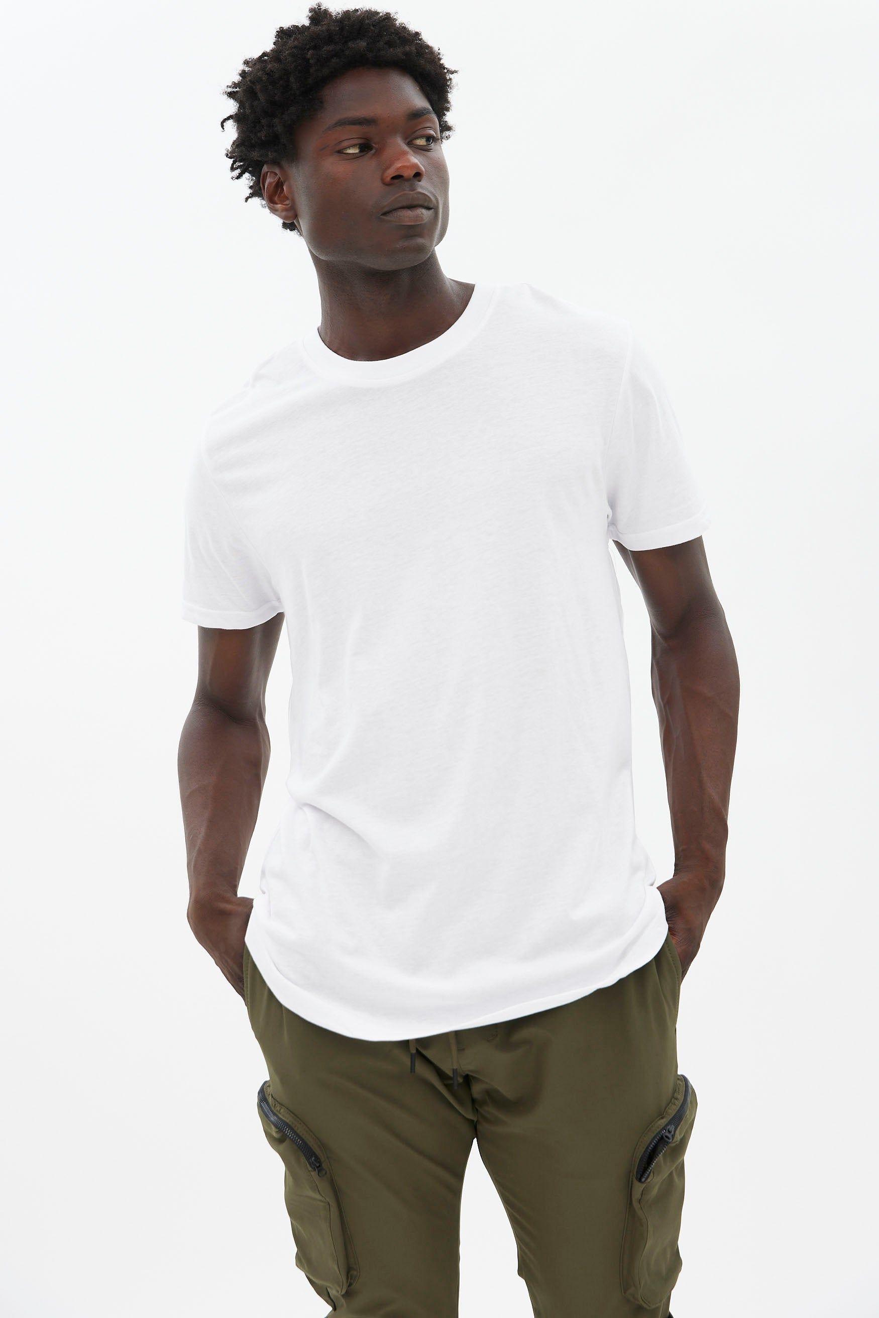Basic Scoop Hem Crew Neck Tee sold by Bluenotes product image thumbnail 9