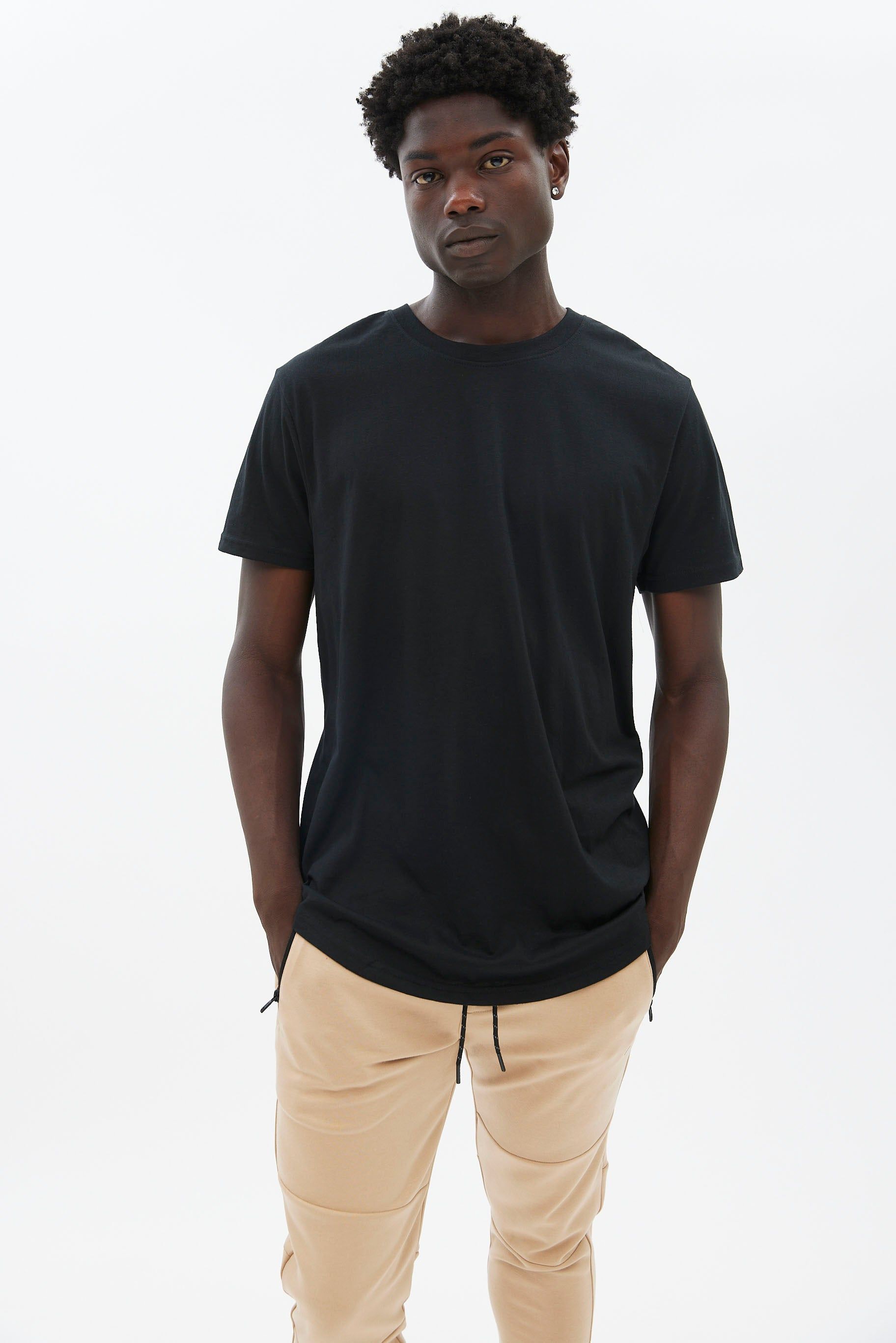 Basic Scoop Hem Crew Neck Tee sold by Bluenotes product image thumbnail 2