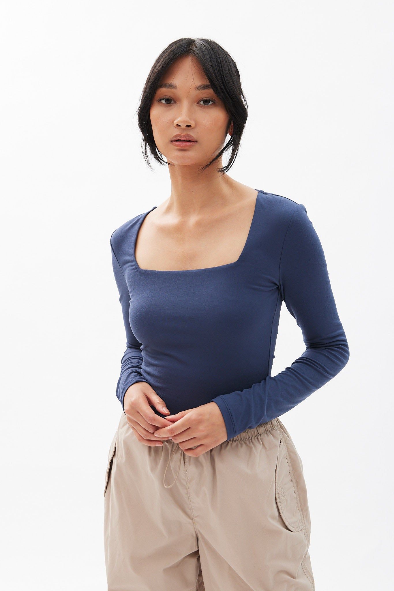 Super Soft Long Sleeve Square Neck Bodysuit sold by Bluenotes product image thumbnail 5