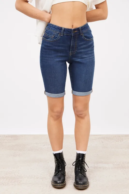 Lucky Brand High Rise Bermuda Denim Short made by Bluenotes