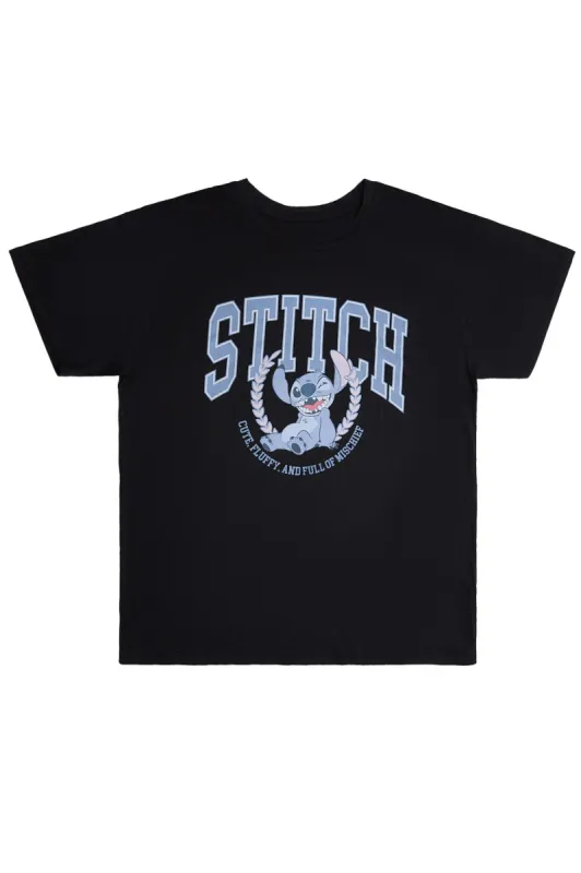 Stitch Crest Logo Graphic Relaxed Tee sold by Bluenotes