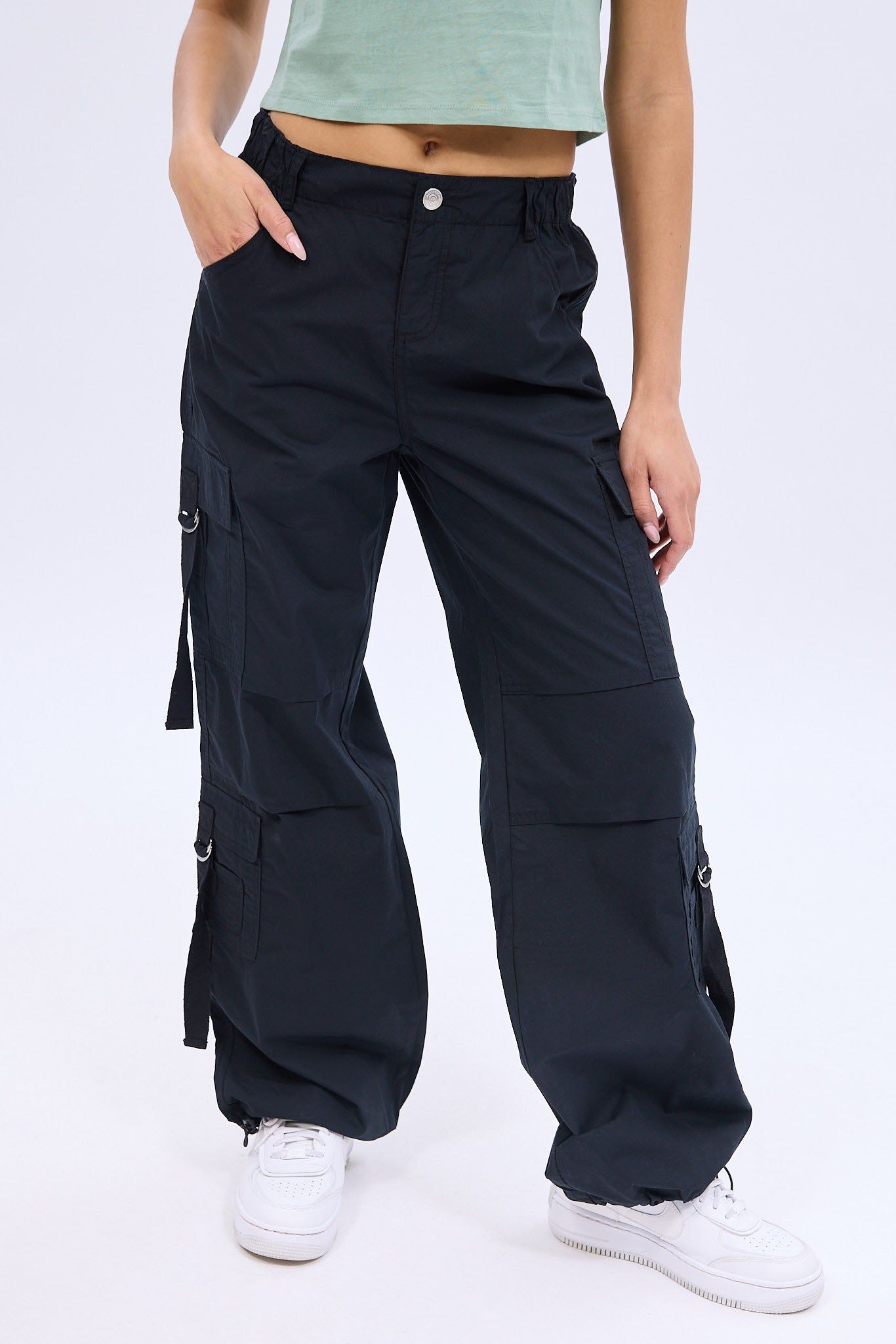 AERO High Rise Cargo Wide Leg Poplin Pant sold by Bluenotes product image thumbnail 2