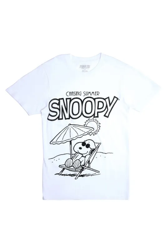 Peanuts Snoopy Summer Graphic Relaxed Tee sold by Bluenotes