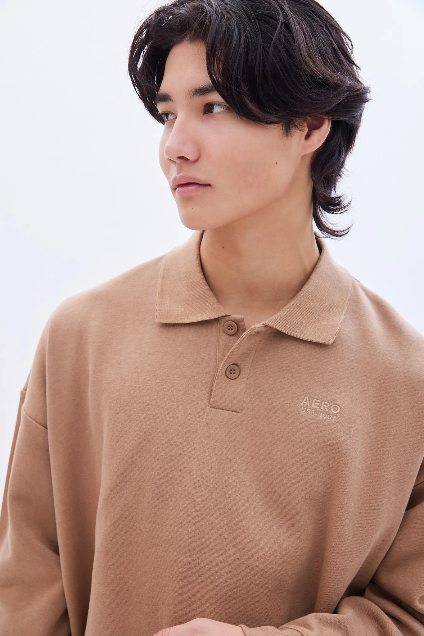 AERO Embroidered Long Sleeve Polo sold by Bluenotes product image thumbnail 2