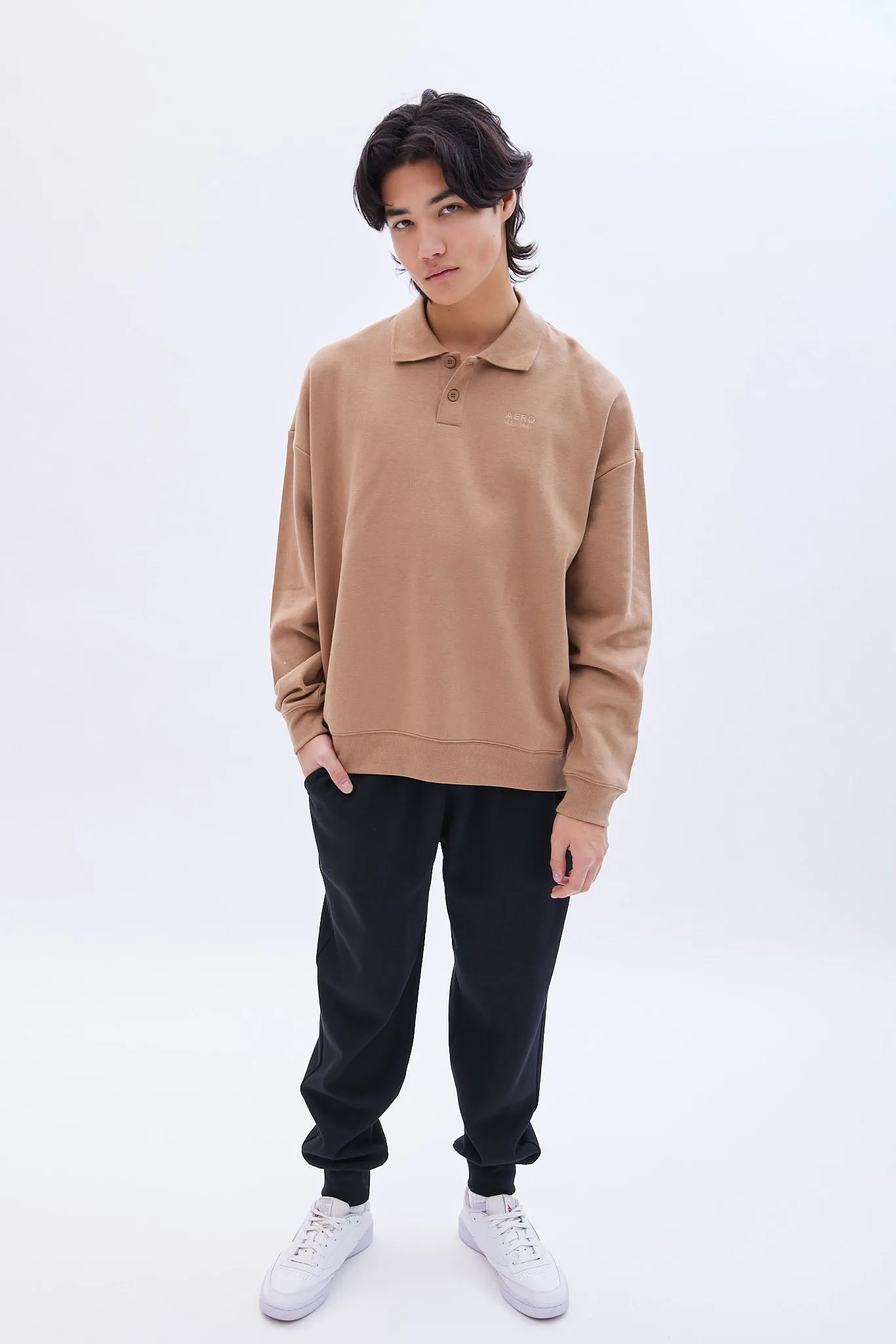 AERO Embroidered Long Sleeve Polo sold by Bluenotes product image thumbnail 4