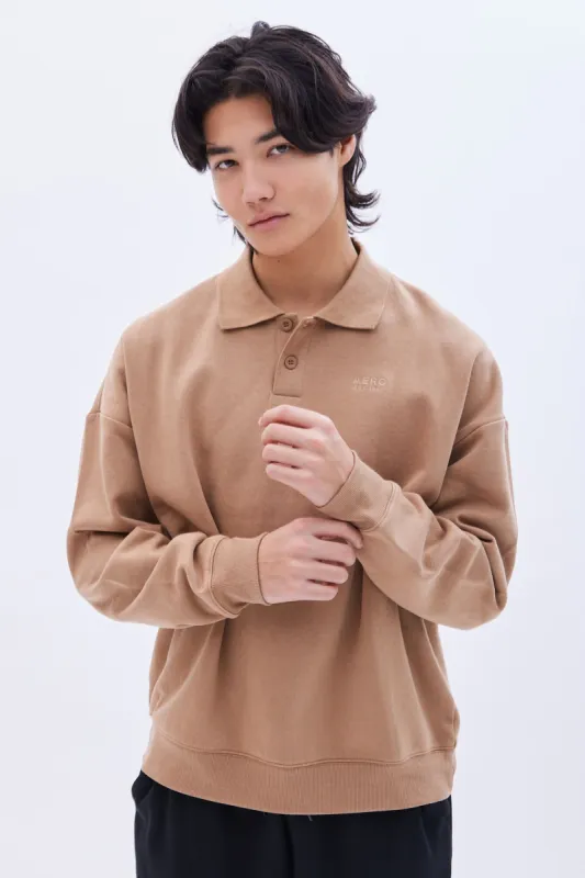 AERO Embroidered Long Sleeve Polo sold by Bluenotes