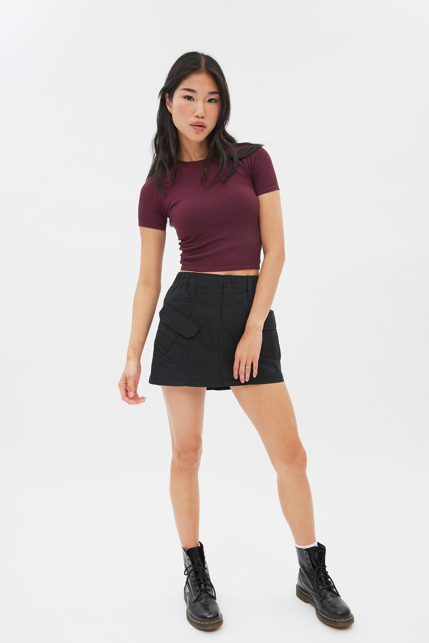 Seamless Ribbed Crew Neck Baby Tee sold by Bluenotes product image thumbnail 2