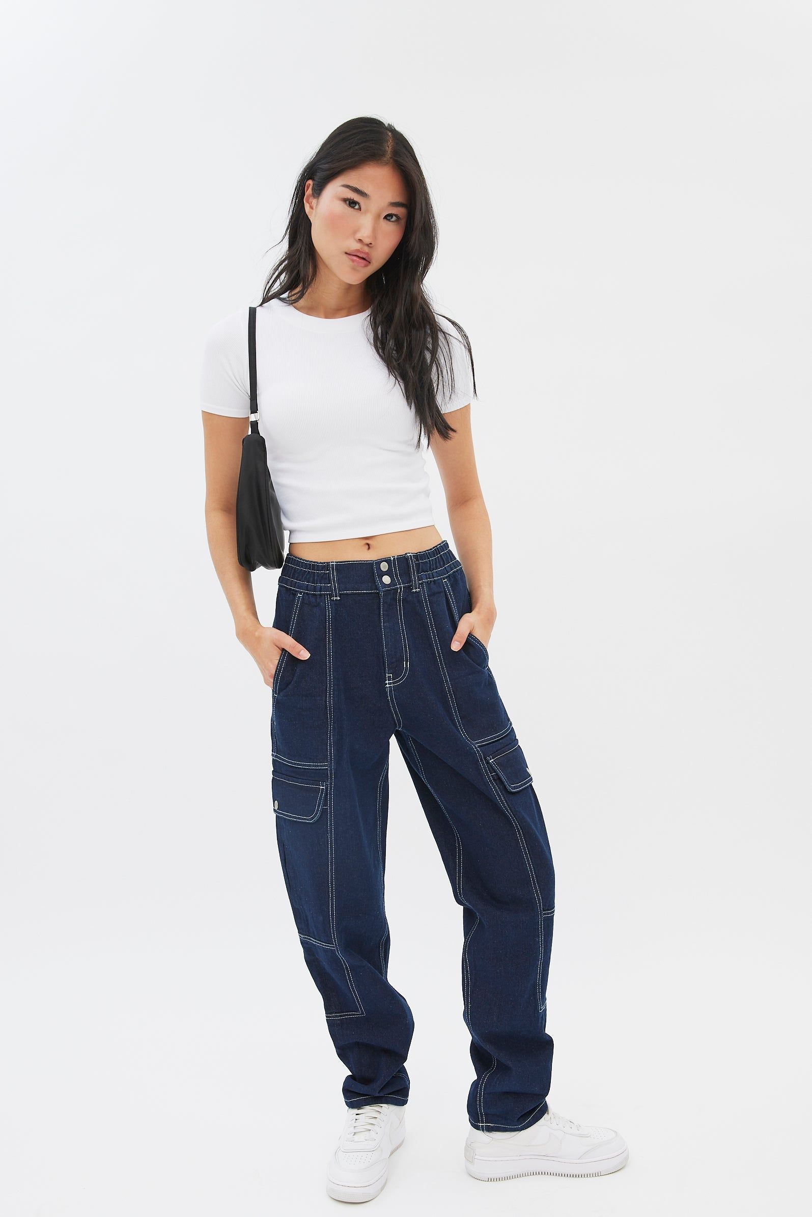 Seamless Ribbed Crew Neck Baby Tee sold by Bluenotes product image thumbnail 10