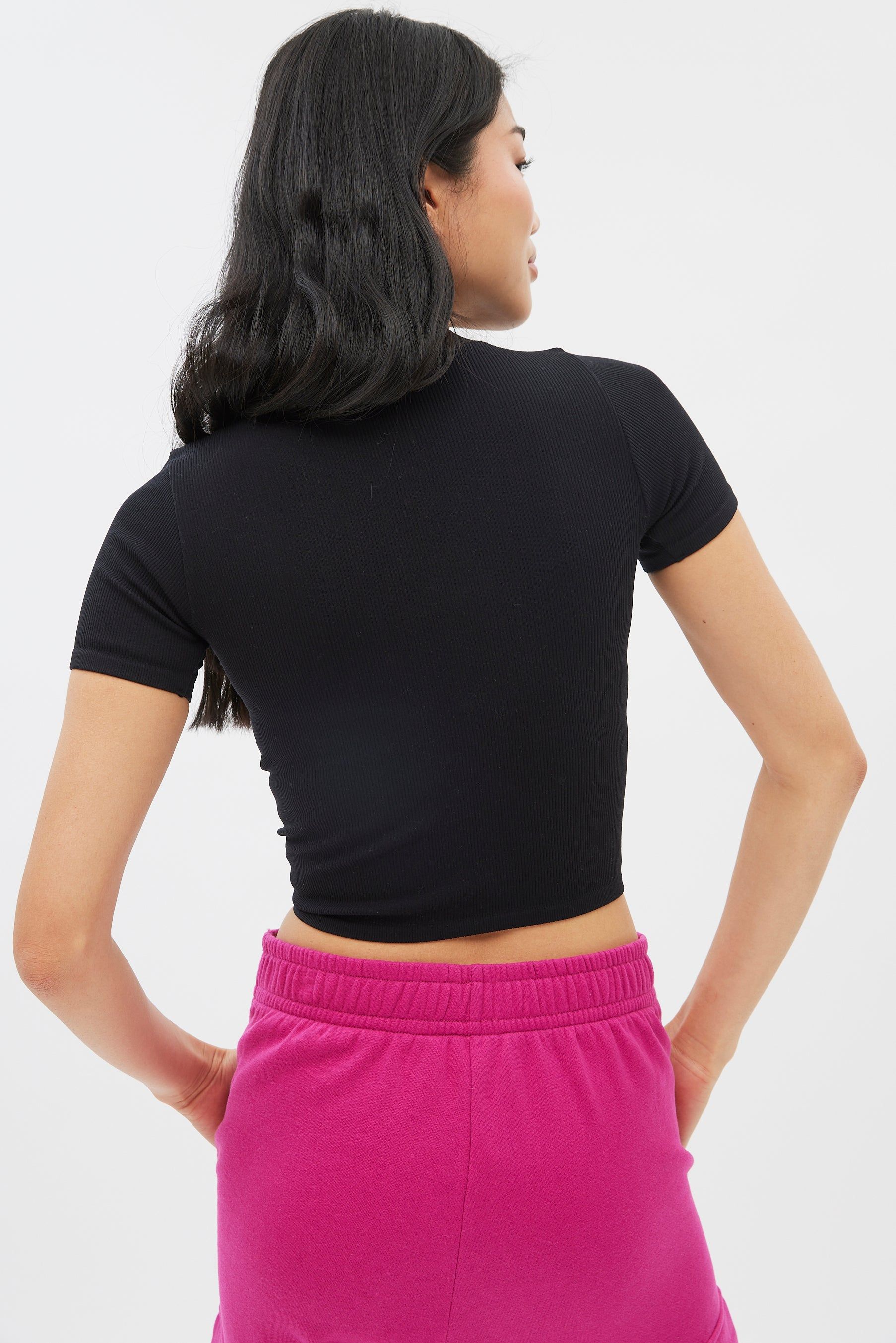 Seamless Ribbed Crew Neck Baby Tee sold by Bluenotes product image thumbnail 8