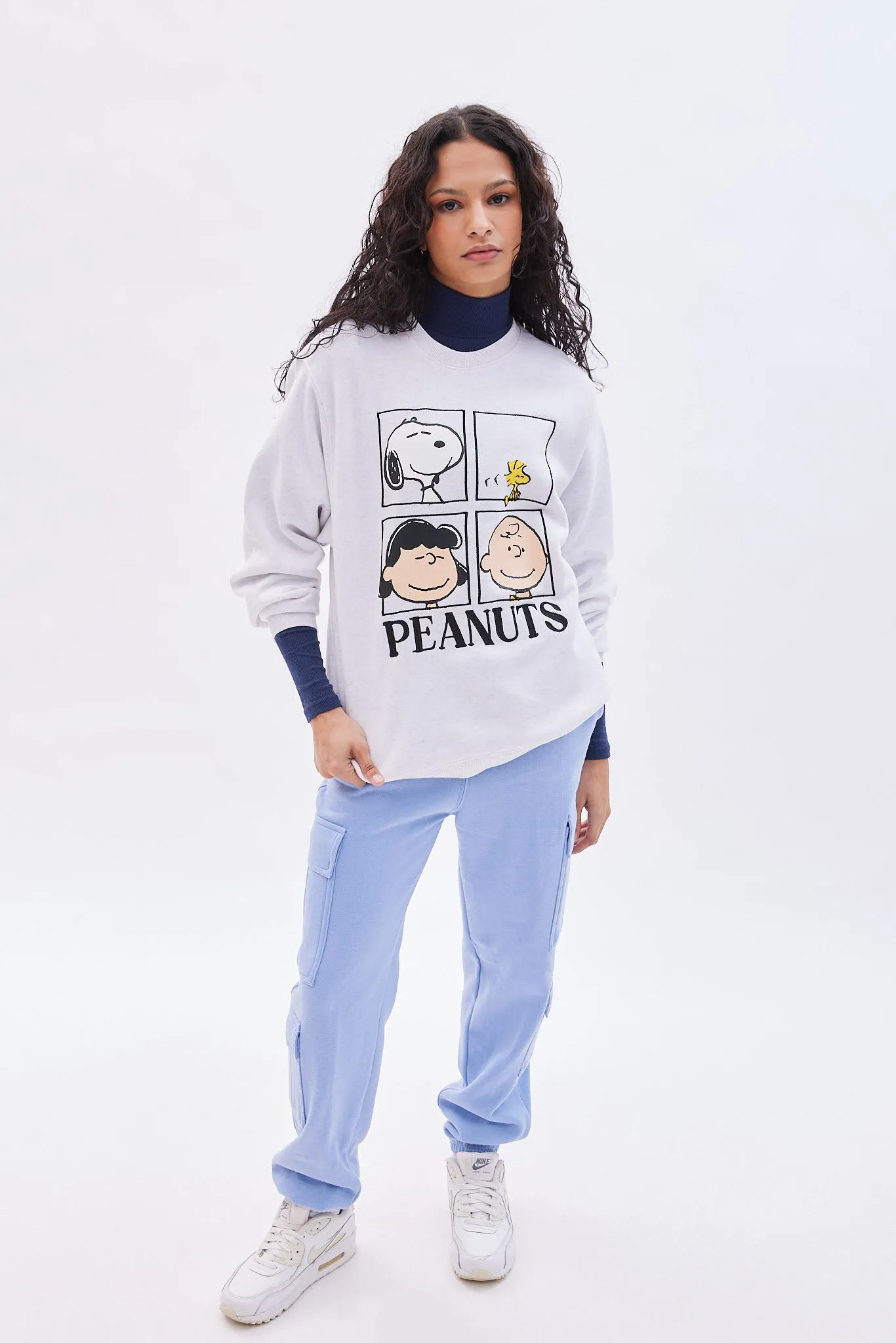 Peanuts Snoopy Graphic Crew Neck Oversized Sweatshirt sold by Bluenotes product image thumbnail 2