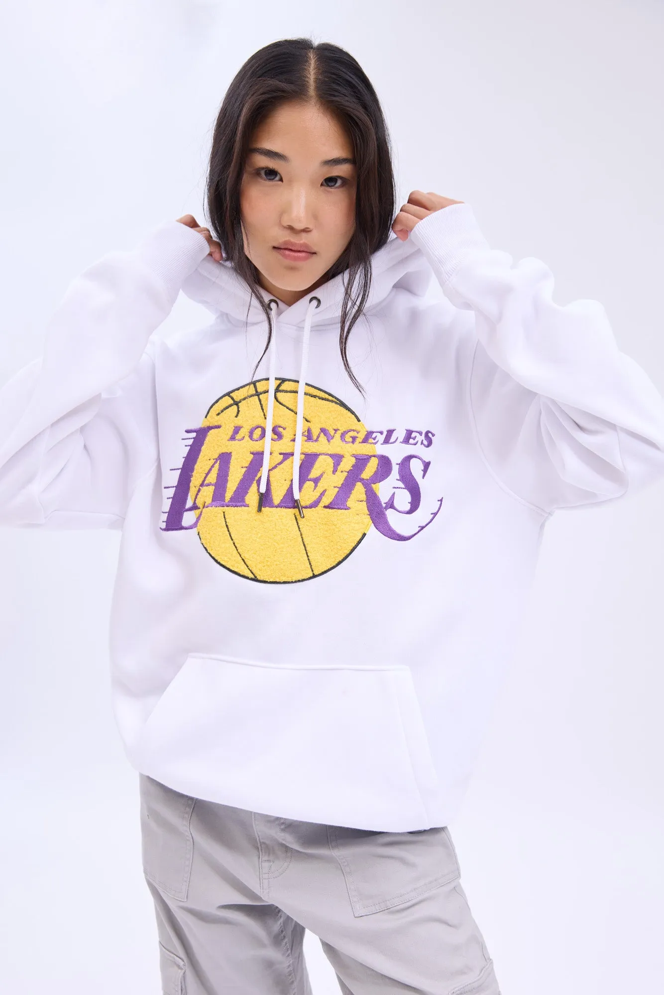 Los Angeles Lakers Graphic Chenille Applique Pullover Hoodie sold by Bluenotes product image thumbnail 2