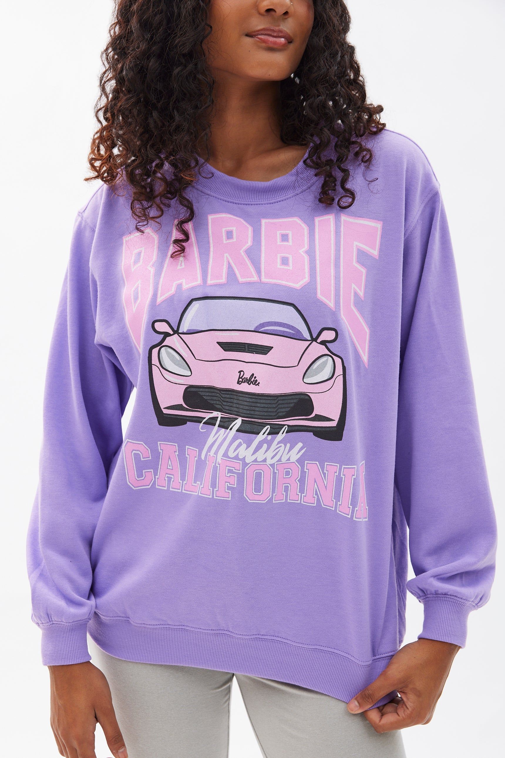 Barbie Malibu California Graphic Crew Neck Oversized Sweatshirt sold by Bluenotes product image thumbnail 3