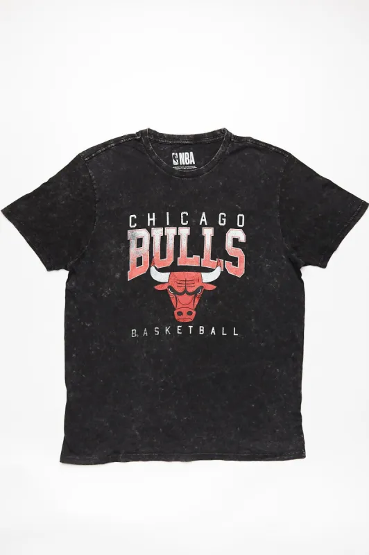 Chicago Bulls Basketball Graphic Acid Wash Tee sold by Bluenotes