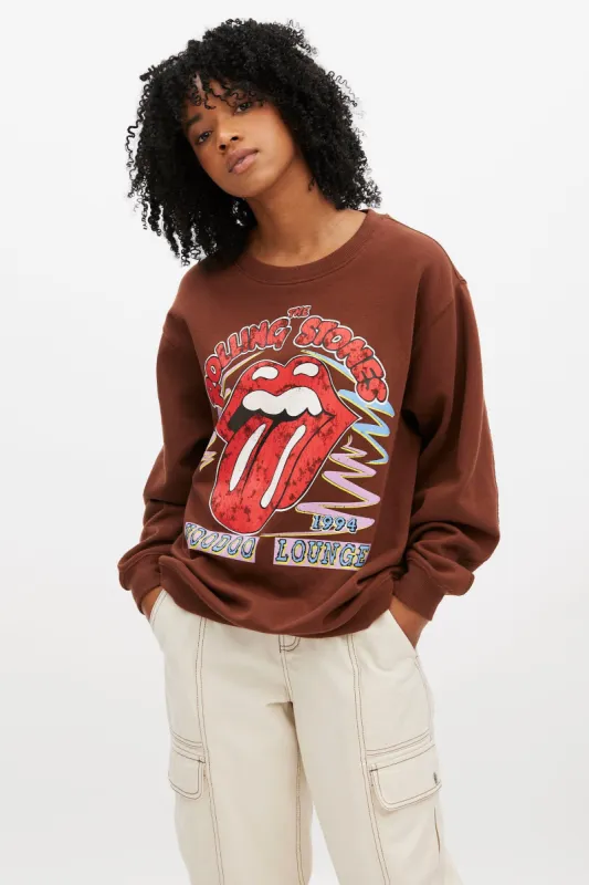 The Rolling Stones Graphic Oversized Pullover Sweatshirt sold by Bluenotes
