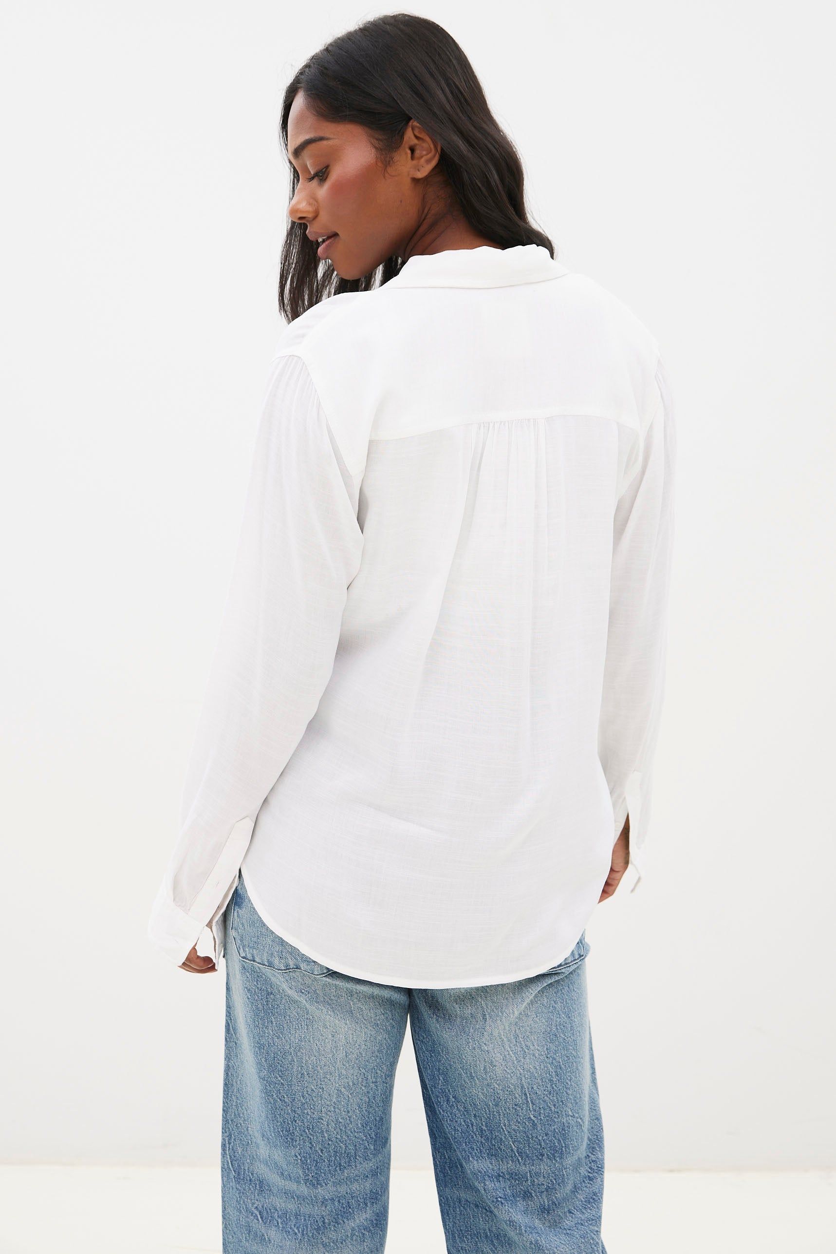Long Sleeve Boyfriend Shirt sold by Bluenotes product image thumbnail 4