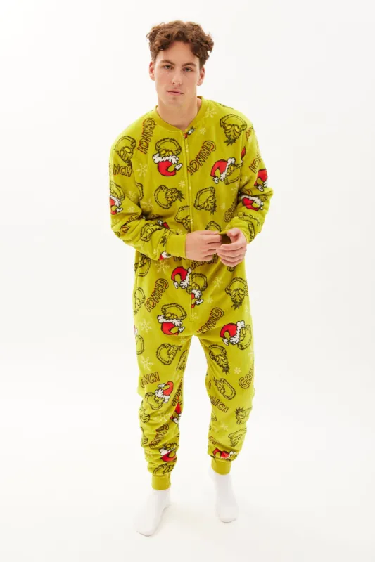 The Grinch Printed Crew Neck Onesie sold by Bluenotes
