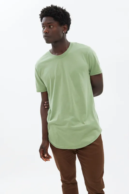 Basic Scoop Hem Crew Neck Tee sold by Bluenotes