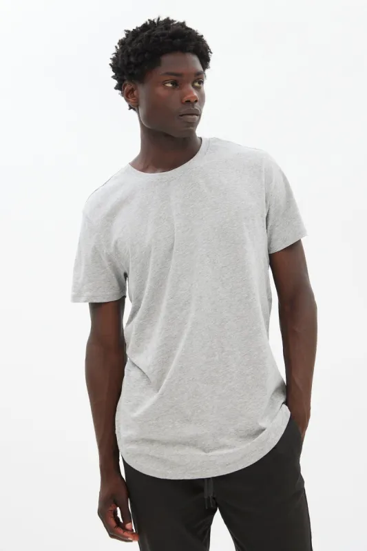 Basic Scoop Hem Crew Neck Tee sold by Bluenotes