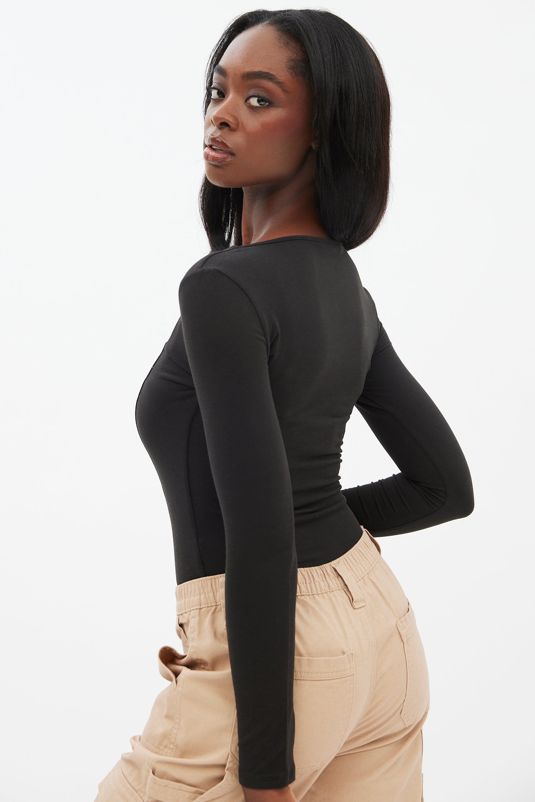 Long Sleeve Corset Bodysuit sold by Bluenotes product image thumbnail 5