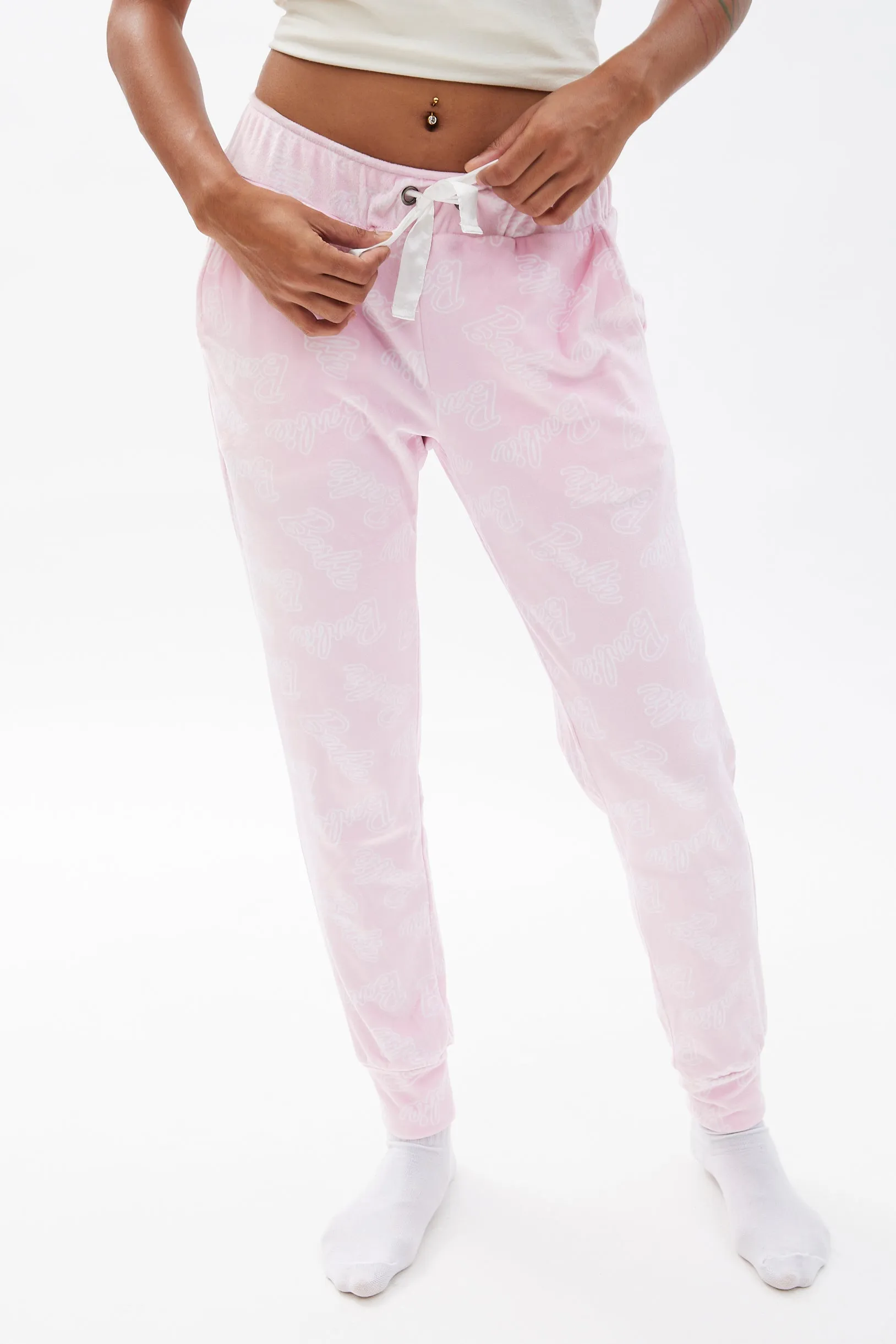 Barbie Graphic Velour Pajama Jogger sold by Bluenotes
