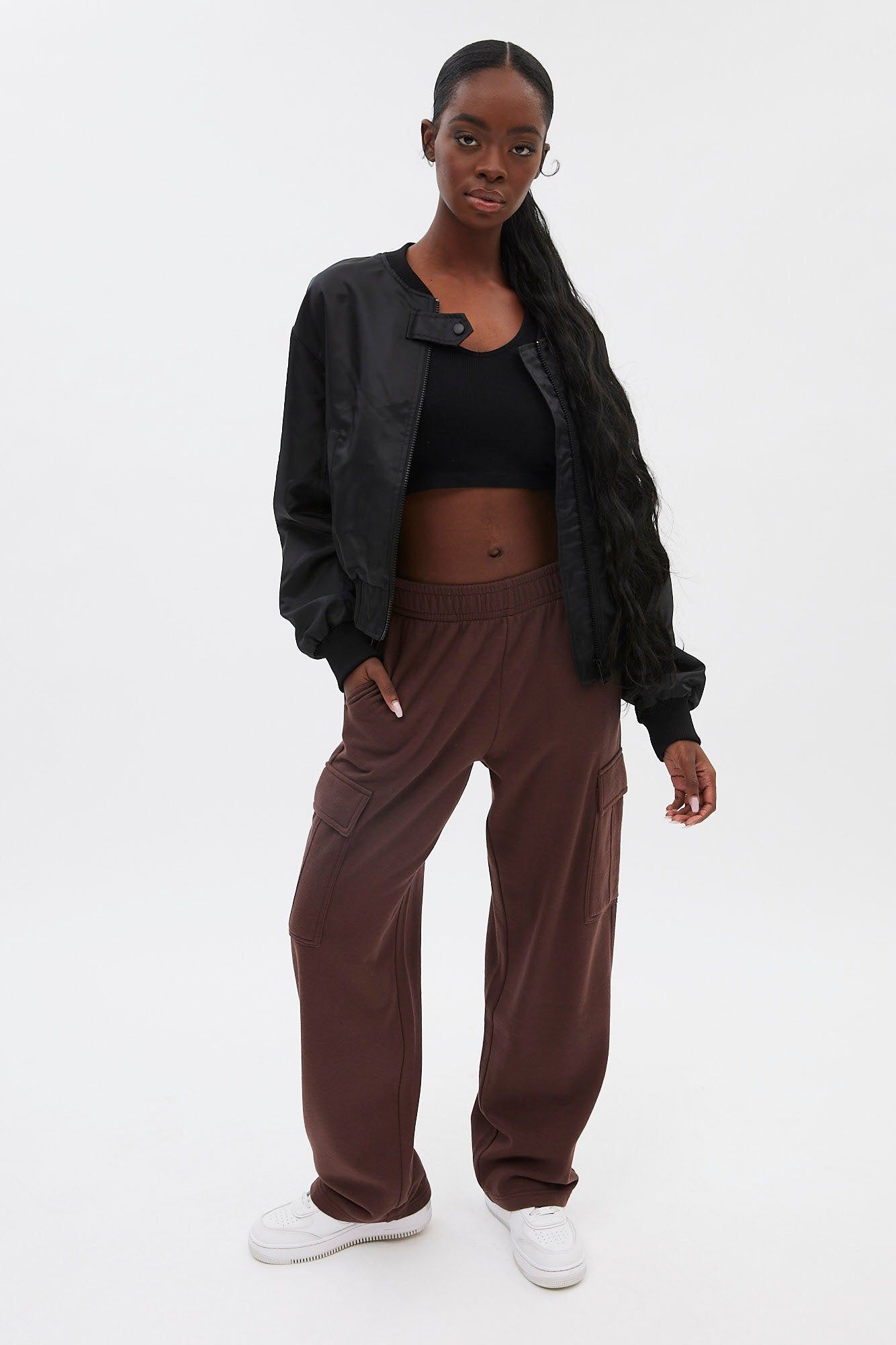 High Rise Wide Leg Cargo Jogger sold by Bluenotes product image thumbnail 22