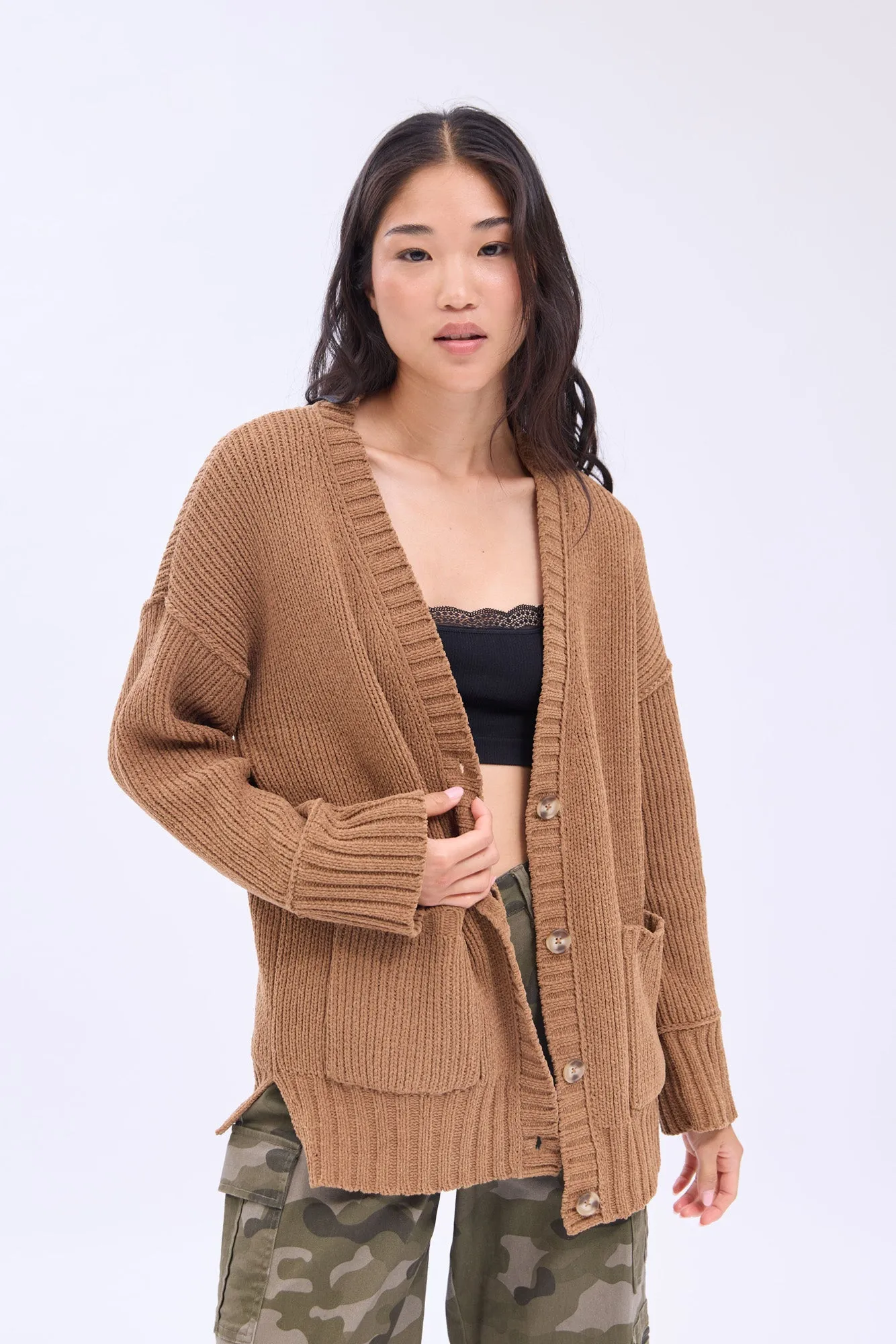 Chenille Button-Front Cardigan sold by Bluenotes product image thumbnail 5