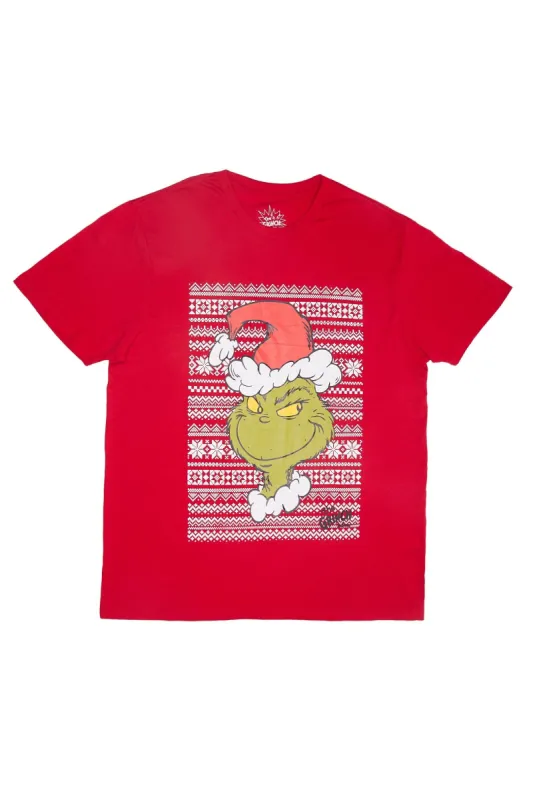 The Grinch Ugly Christmas Sweater Graphic Tee sold by Bluenotes