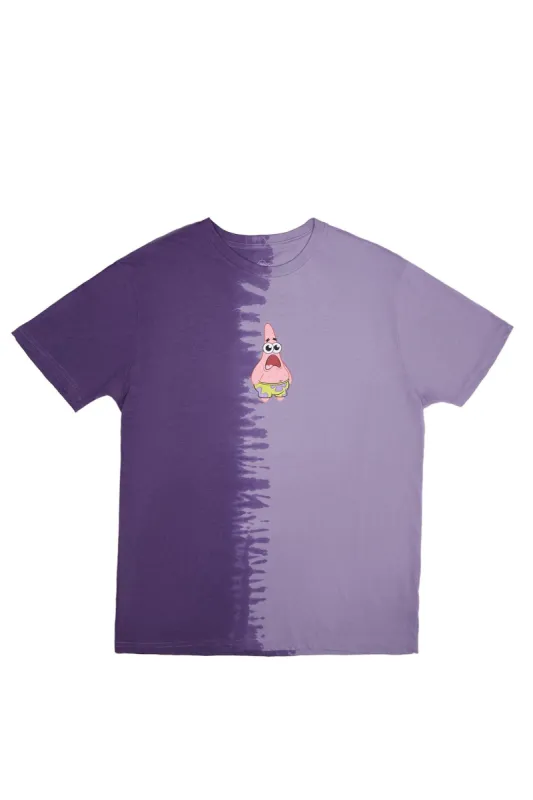 Patrick Star Graphic Split Tie Dye Tee made by Bluenotes
