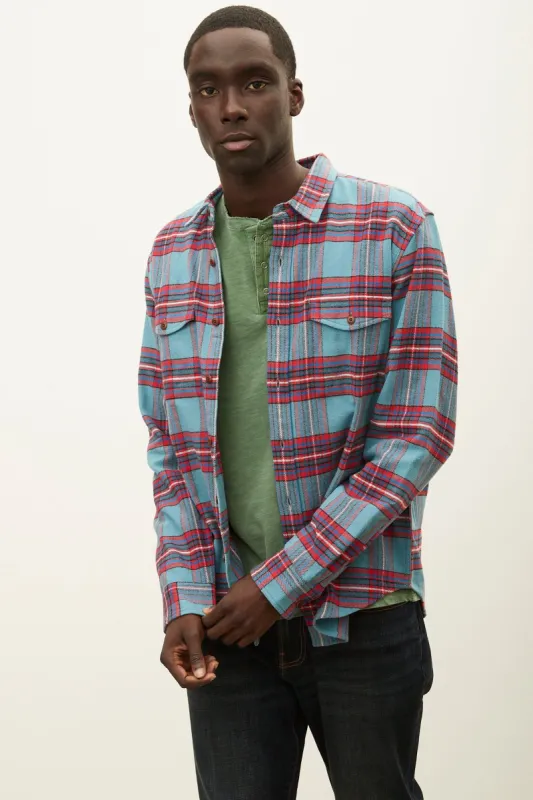 Cloud Soft Flannel Plaid Button-Up Workwear Shirt sold by Bluenotes